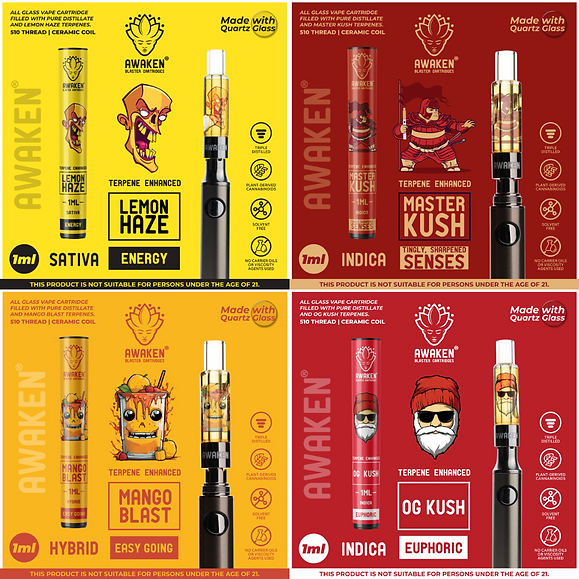 Awaken® Vape Blaster Cartridges 1ml