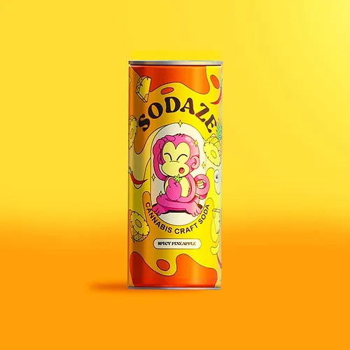 Sodaze Infused Craft Soda 30mg - Spicy Pineapple (250ml)