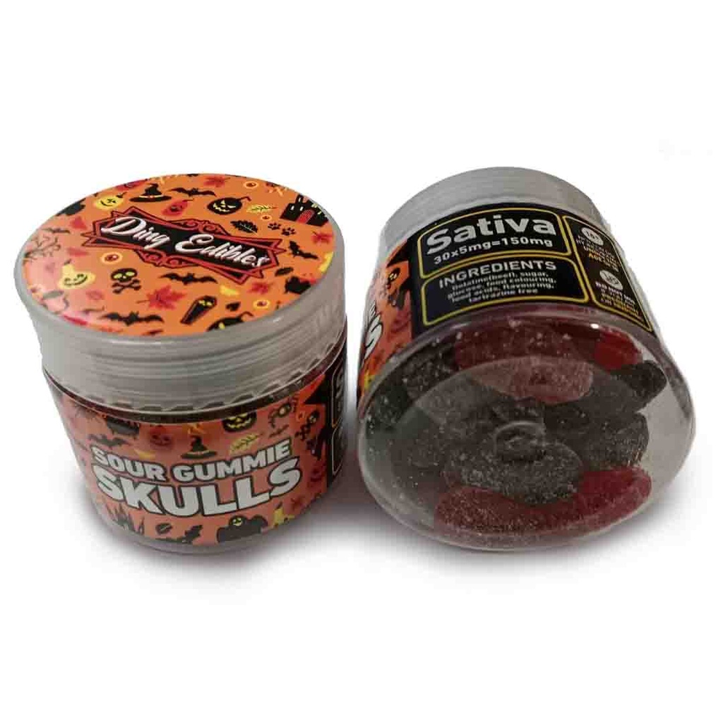 Gummies - Sour Skulls 150mg (30x5mg) - Sativa
