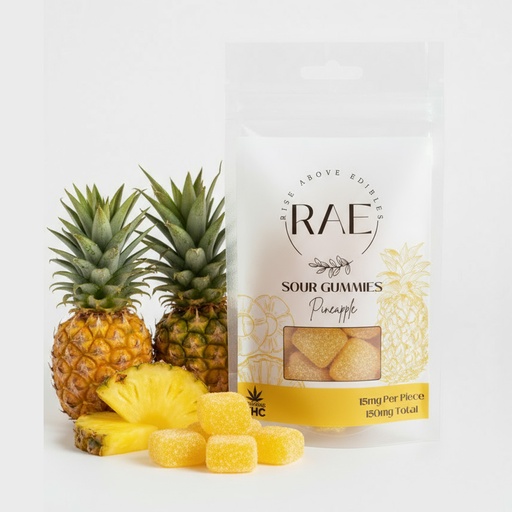 Sour Gummies - Pineapple 150mg (10x15mg)