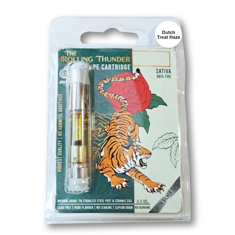 Rolling Thunder Vape Cartridge Full Spectrum - Premium - Dutch Treat Haze (Sativa)