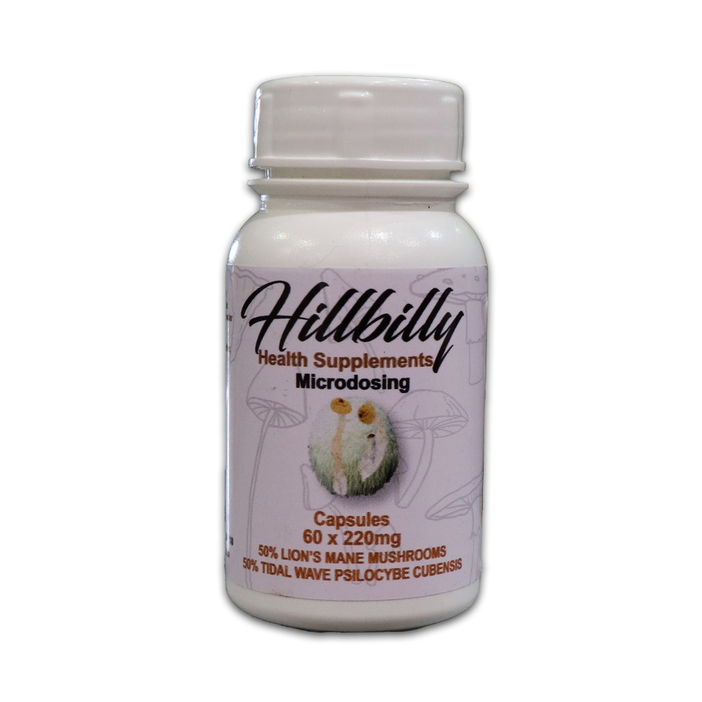 Hillbilly Microstack Psilocybin Microdosing Capsules (Tidal Wave + Lion's Mane) 220mg
