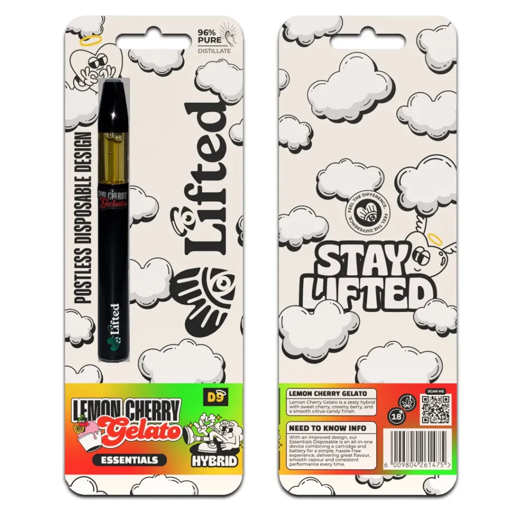 Distillate Disposable Vapes 1ml - Lemon Cherry Gelato (Hybrid)