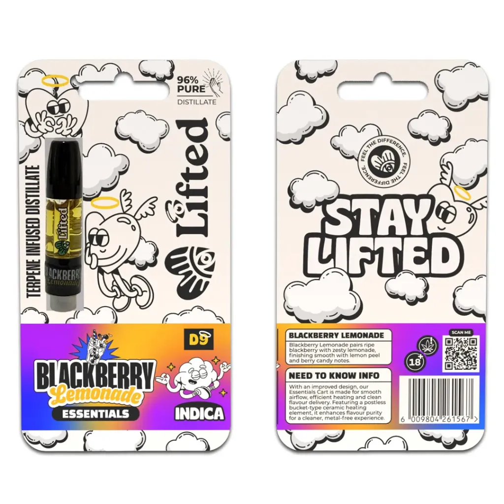 Distillate Vape Carts 1ml - Blackberry Lemonade (Indica)