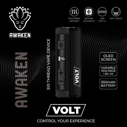 Awaken® Volt Rechargeable Vape Battery 550mAh