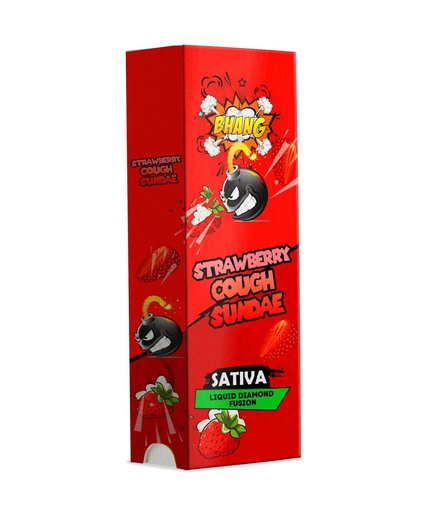 Bhang Bars Liquid Diamond Fusion THC Vapes 2g - Strawberry Cough Sundae (Sativa)