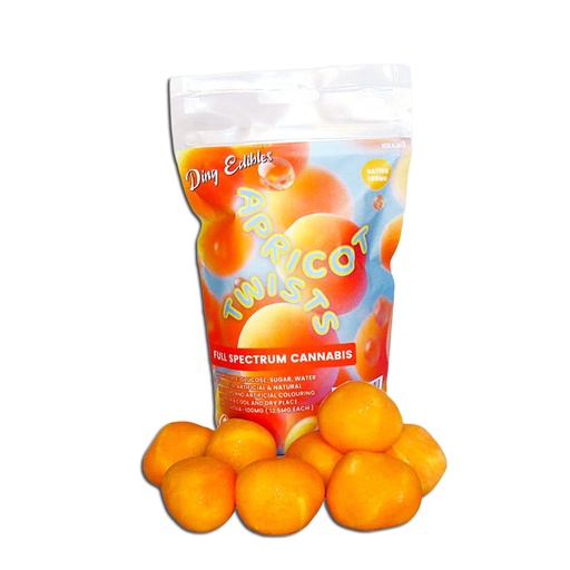 Gummies - Apricot Twists 100mg (10x10mg) - Sativa