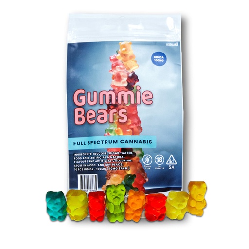 Gummies - Gummy Bears 100mg (10x10mg) - Indica