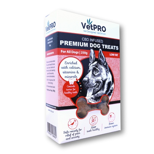 VetPro CBD Dog Biscuits 250g - Premium