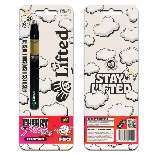 Distillate Disposable Vapes 1ml - Cherry Fritters (Indica)