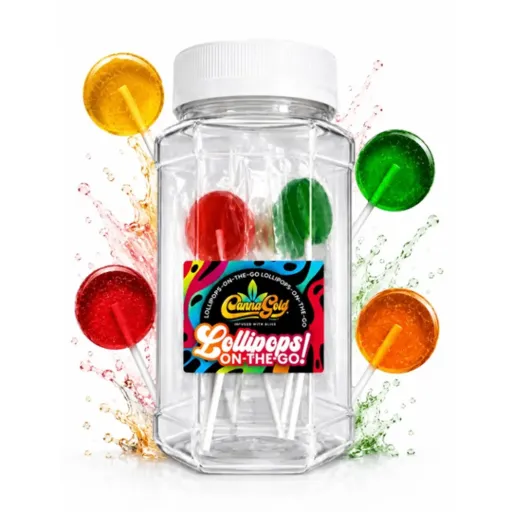 Fruity Lollipops On-The-Go - Full Spectrum Sativa 180mg (6x30mg) - Med Tub