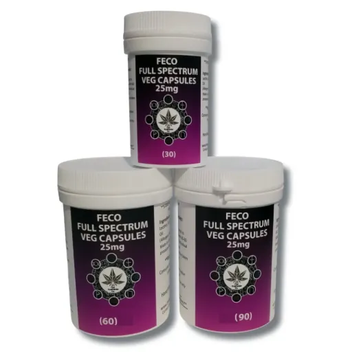 Full Spectrum FECO + Black Cannabis Oil (B.C.O) - Capsules 25mg
